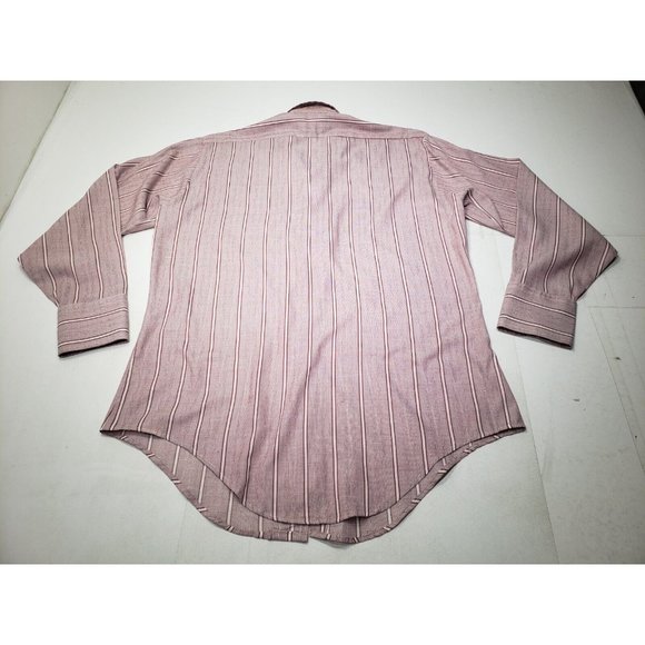 Arrow Kent Mens Shirt Button Up Long Sleeve Sanforized Western Striped 15.5x33 - Picture 8 of 11